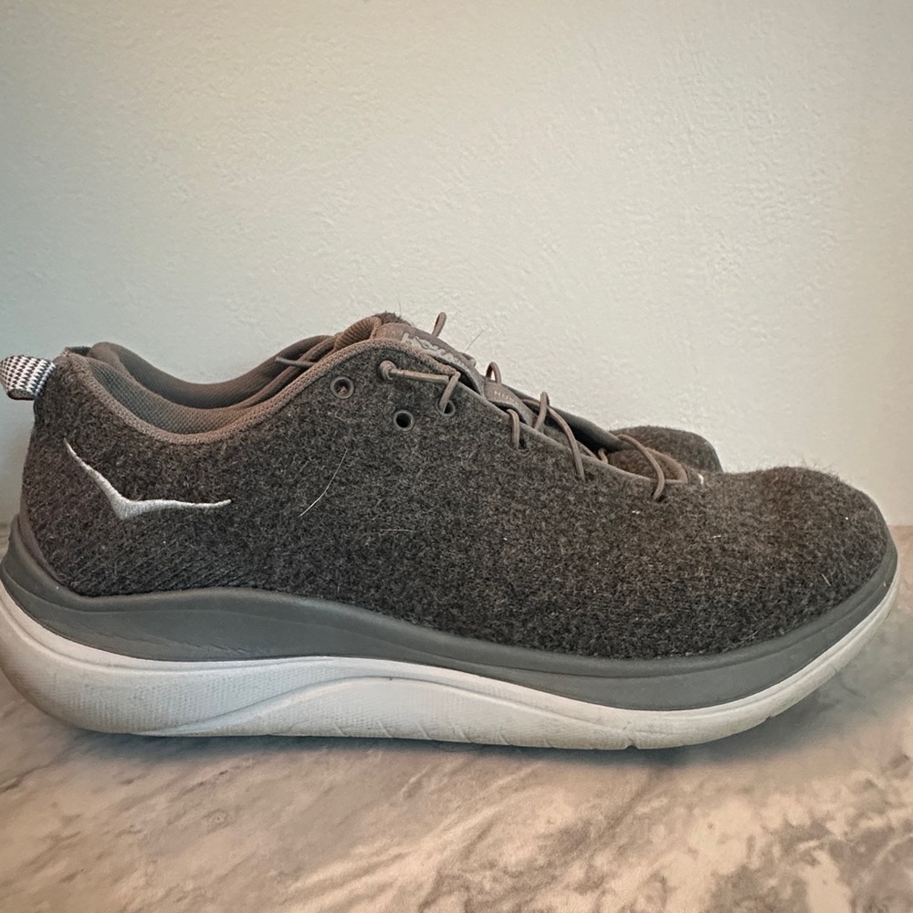 HOKA ONE ONE Hupana Flow Wool Sneakers – Men’s Size 9.5 (EU 43⅓, UK 9, JPN 27.5) - Picture 4 of 6